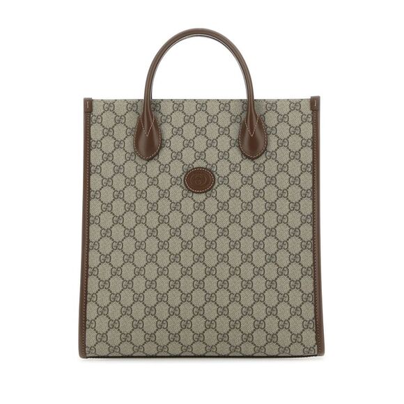 GUCCI Other - Gucci Men Gg Supreme Fabric And Leather Handbag